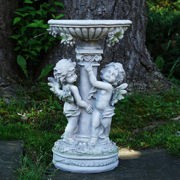 Northlight Cherub Angels Pedestal Bird Bath & Reviews Wayfair Canada